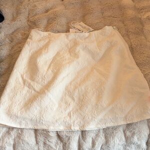 Pendleton Cream Textured Mini Skirt